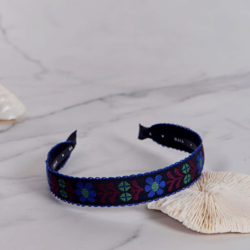 

MAIA Повязка на голову с цветами P - Темно-синий Navy