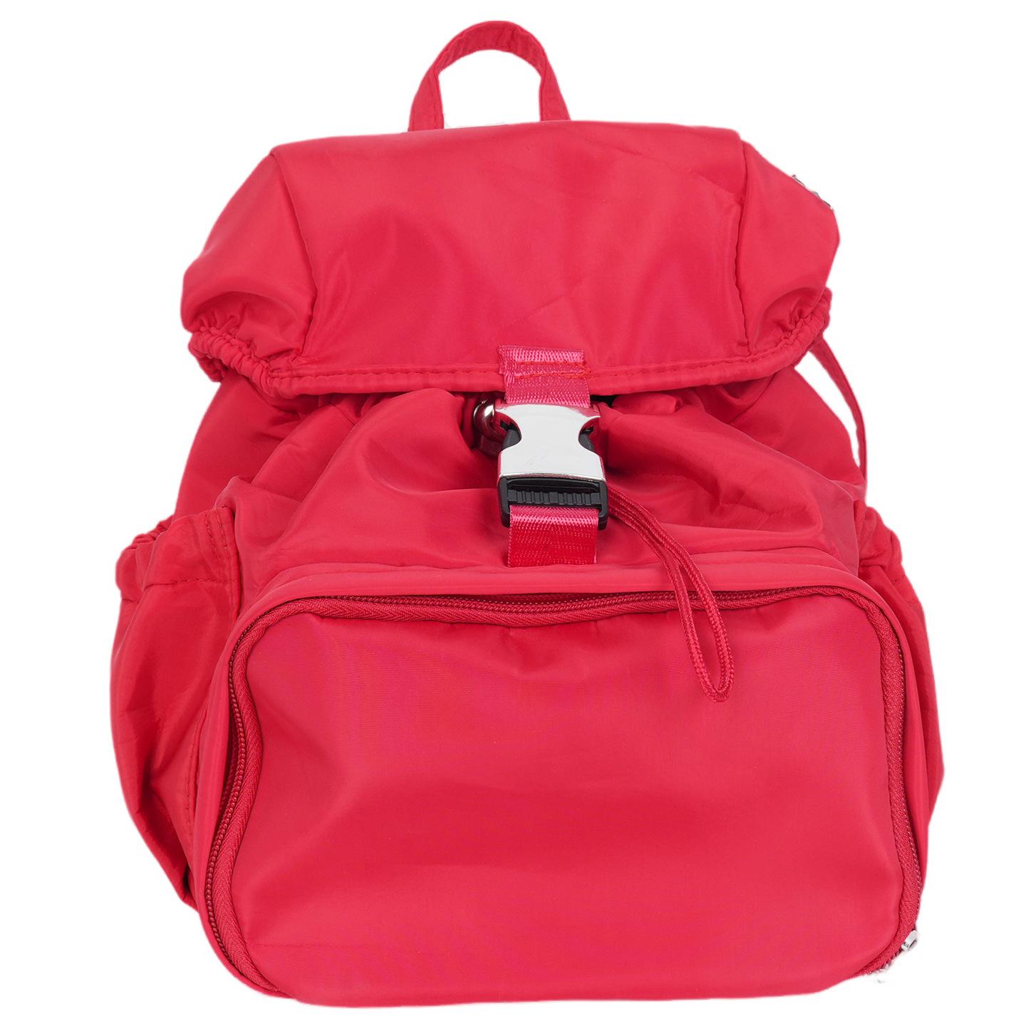 

Casual backpack fashion large capacity flap buckle drawstring backpack women s commuting high-value backpack червоний