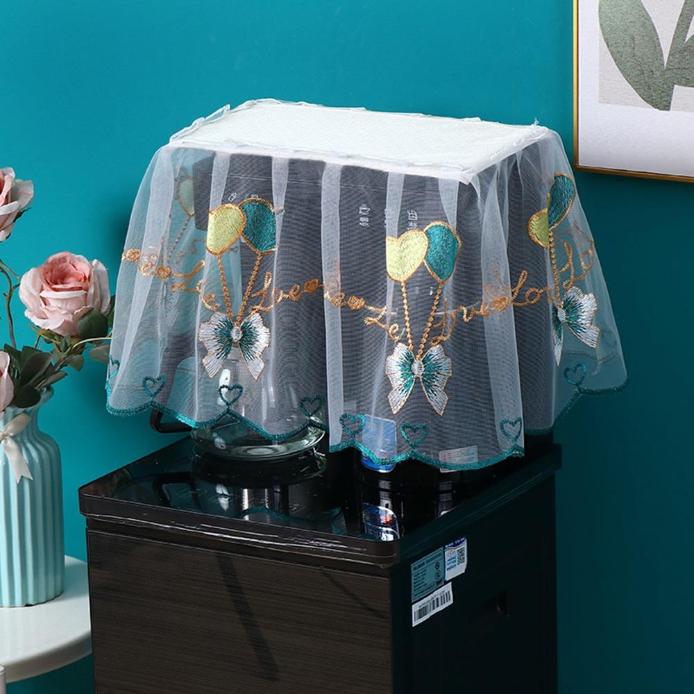 Dust-proof Tea Bar Machine Cover Lace Barrel Dust Cover for Home Office Decoration