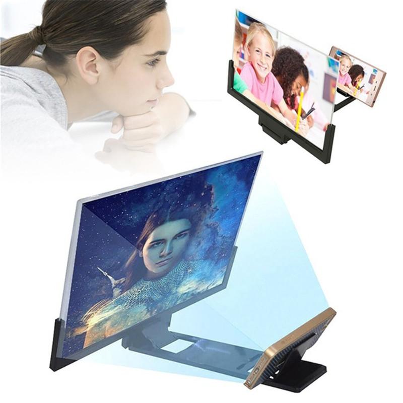 8.2/14 Inch Mobile Phone Screen Amplifier Magnifying Glass Foldable Phone Bracket 3D Video Screen Amplifier Folding Enlarged Expander Stand