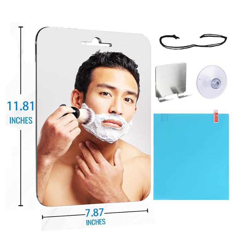 Big Size Acrylic Mirror for Bathroom Shower Unbreakable Fogless Fog Free Travel Size Washroom Accessory Shaving Mirror