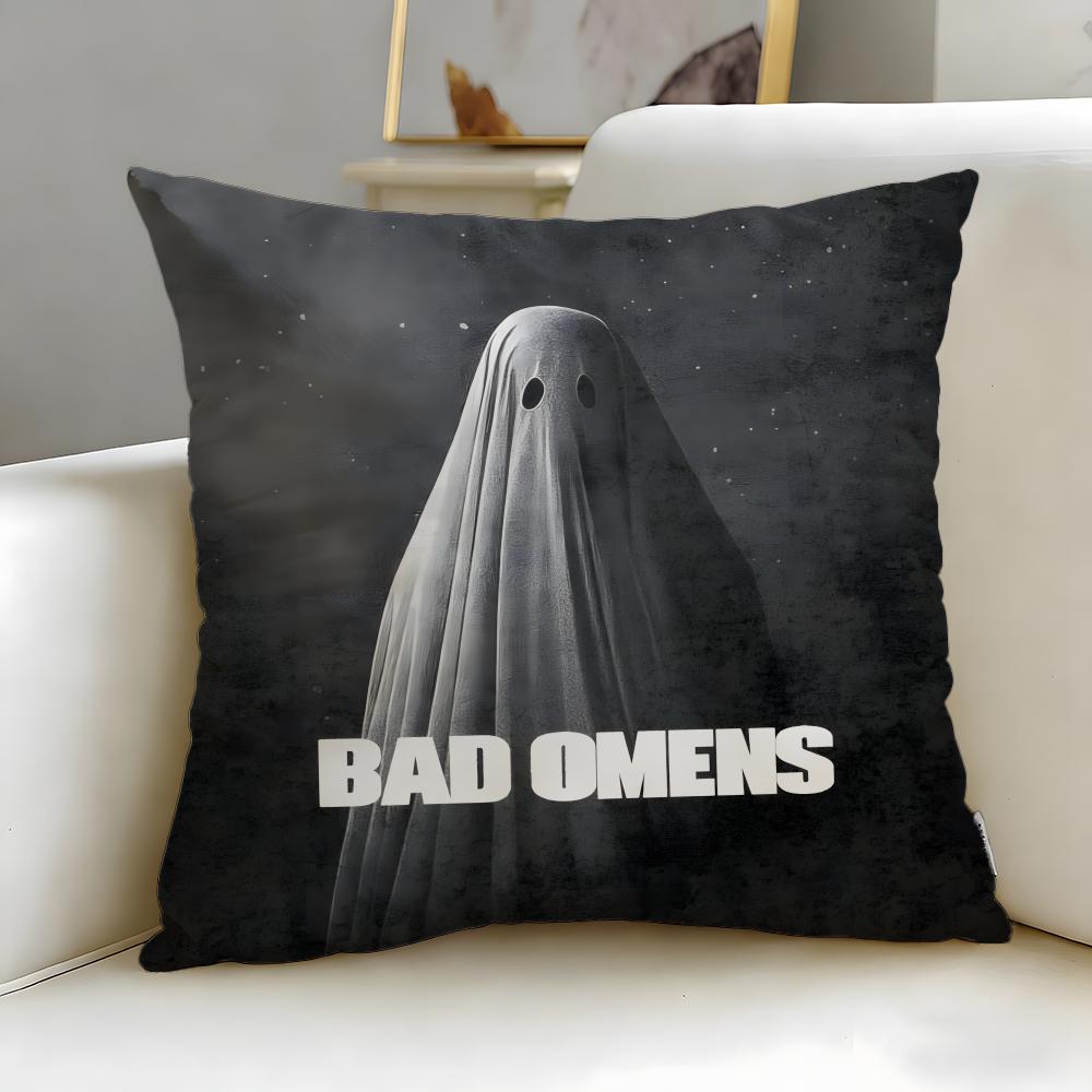 popular band Bad Omens Cushion Cover Soft  EasyWash Pillow Case  Versatile for Couch Bed Travel and Office