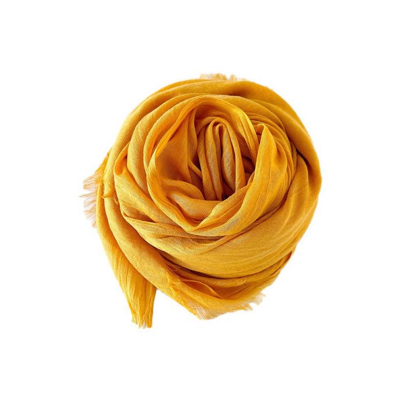 180 * 90 Cotton And Linen Scarf Sunscreen Folds Solid Color Human Cotton Silk Scarf Shawl Multi-Color Yarn Headscarf Women