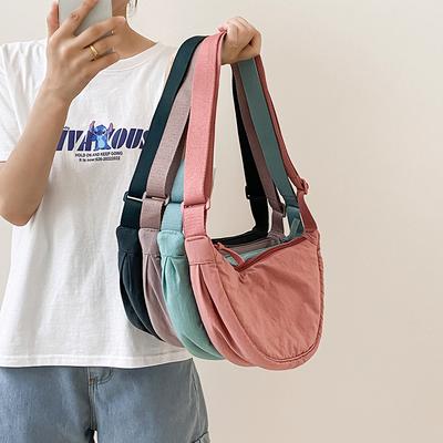 Crossbodytas, Dames Schoudertas, Studententas, Casual Tas, Sporttas, Zomer Canvas Tas, Dumplingtas