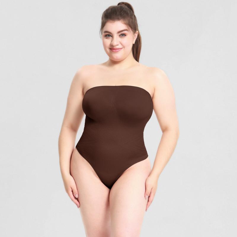 Plus Size Bodysuit Shapewear Women's Tummy Control Sculpting Bodysuit One-piece Underwear
