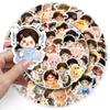 100 Cartoon Cotton Doll Stickers for Water Bottles and Laptops - Creative, Cute, Waterproof Decoration.