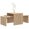 VidaXL Ensemble de tables basses Chêne sonoma 100x48x40 cm Aggloméré