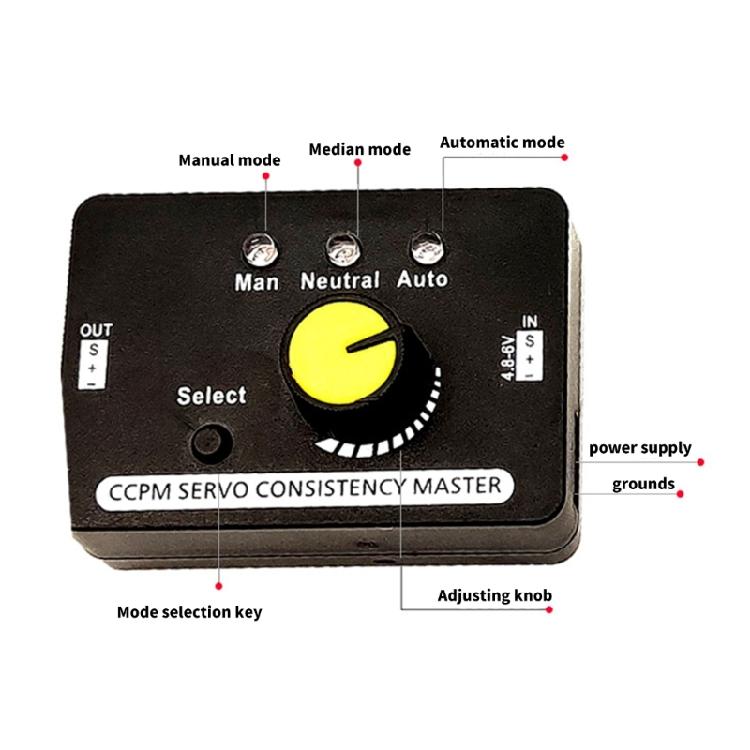 Lightweight Servo Performances Checker 3CH Servo Meter for UAV Adjustments and Electronic Speed Controller Testing