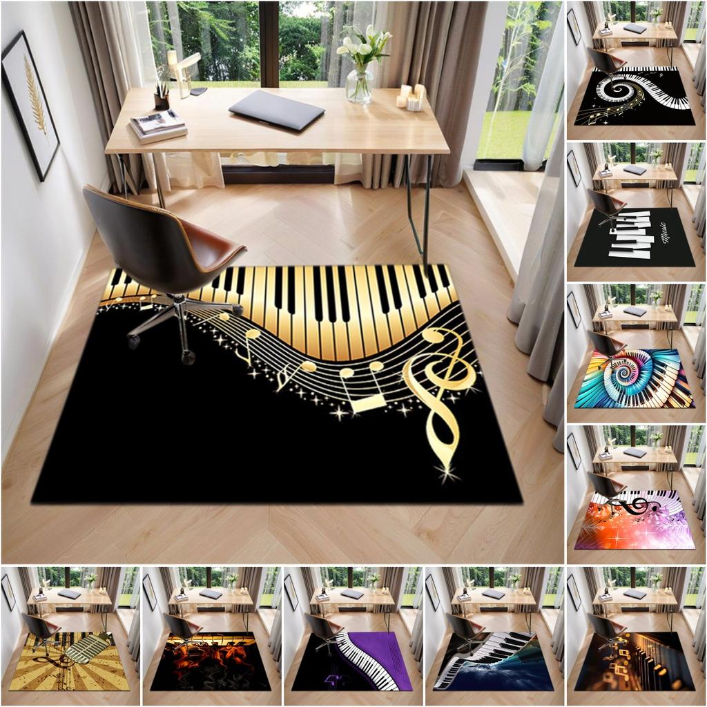 1Pc Piano keys music Printed circular carpet, home door mat, outdoor travel protection carpet A11