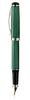 Xezo Incognito Fountain Medium Forest Green Layered Pure Platinum Handcrafted Guilloche Limited Edition Pen, Nib, Lacquer, Plated, & Stamped,