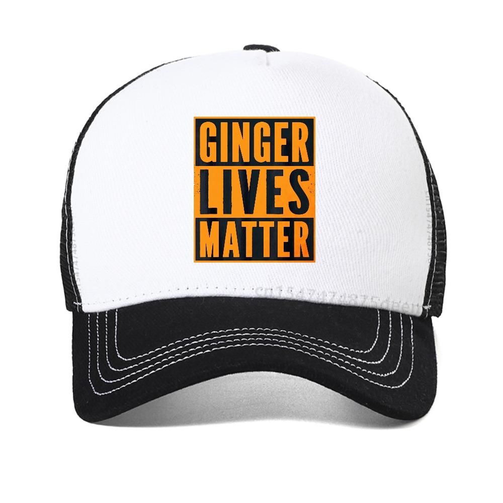 Funny Ginger Lives Matter Old School Graphic Baseball Cap Fashion Unisex Adjustable Mesh Trucker Hats Summer Snapback Hat Adjustable