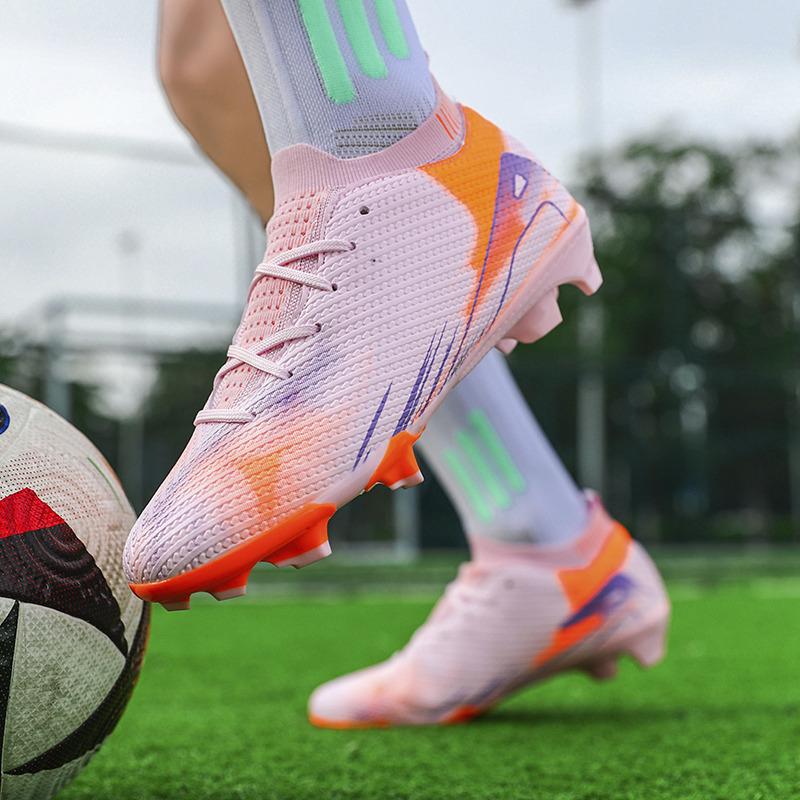 New Fashion Long Spikes Soccer Cleats for Men Women Breathable Socks Shoes Futsal Men Professional Football Sneakers Men