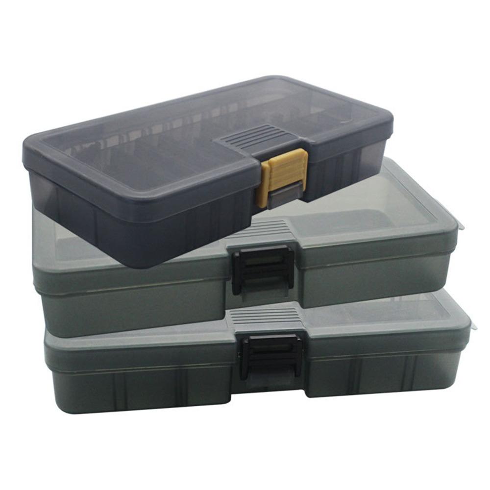 2PCS Removable Dividers Fishing Lure Storage Case PP Fishing Bait Organizer Box for Hook Storage