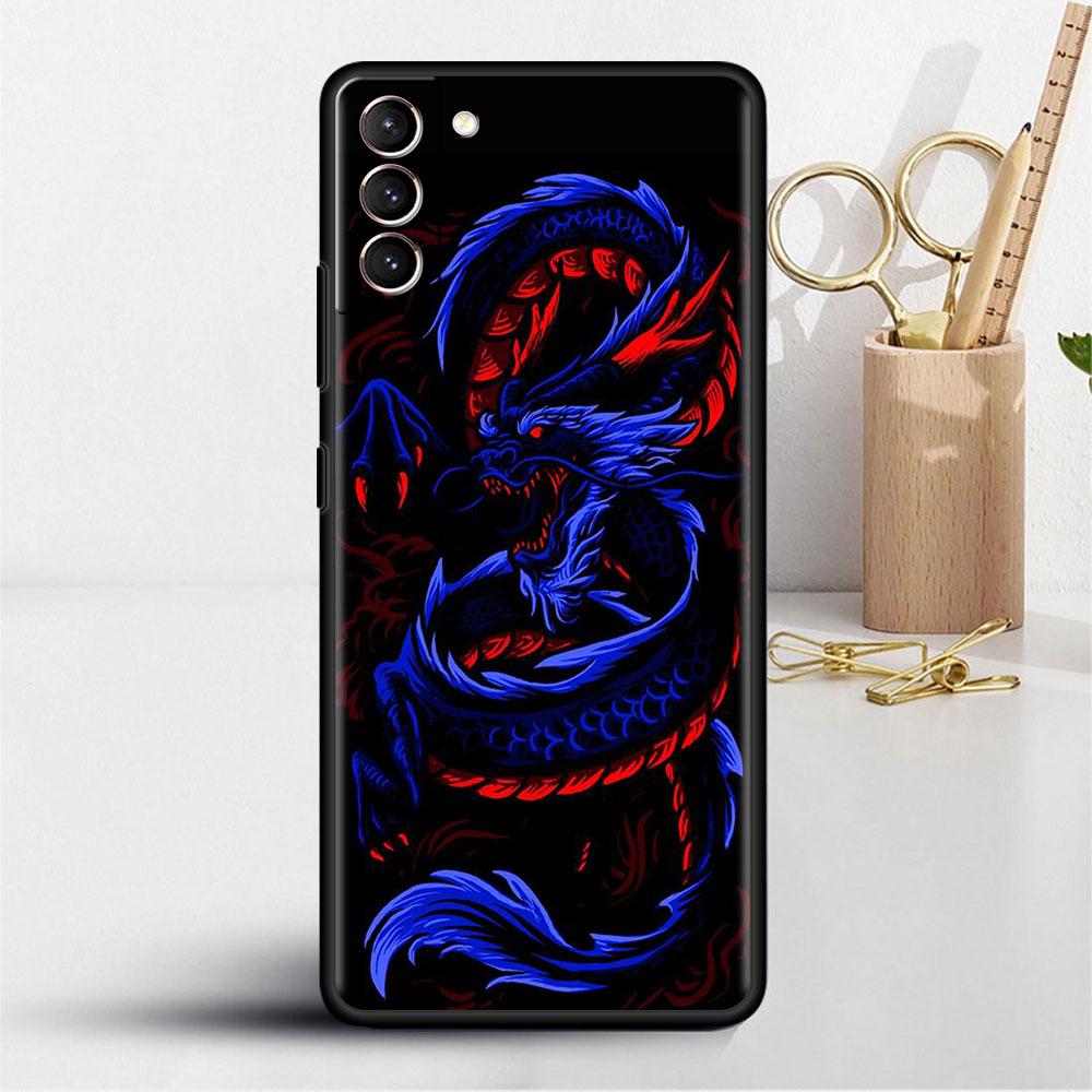 Case For Samsung Galaxy S22 S20 Ultra S21 FE S10 S9 Plus Note 20 10 Lite 9 Soft Phone Cover Shell Dragon Animal