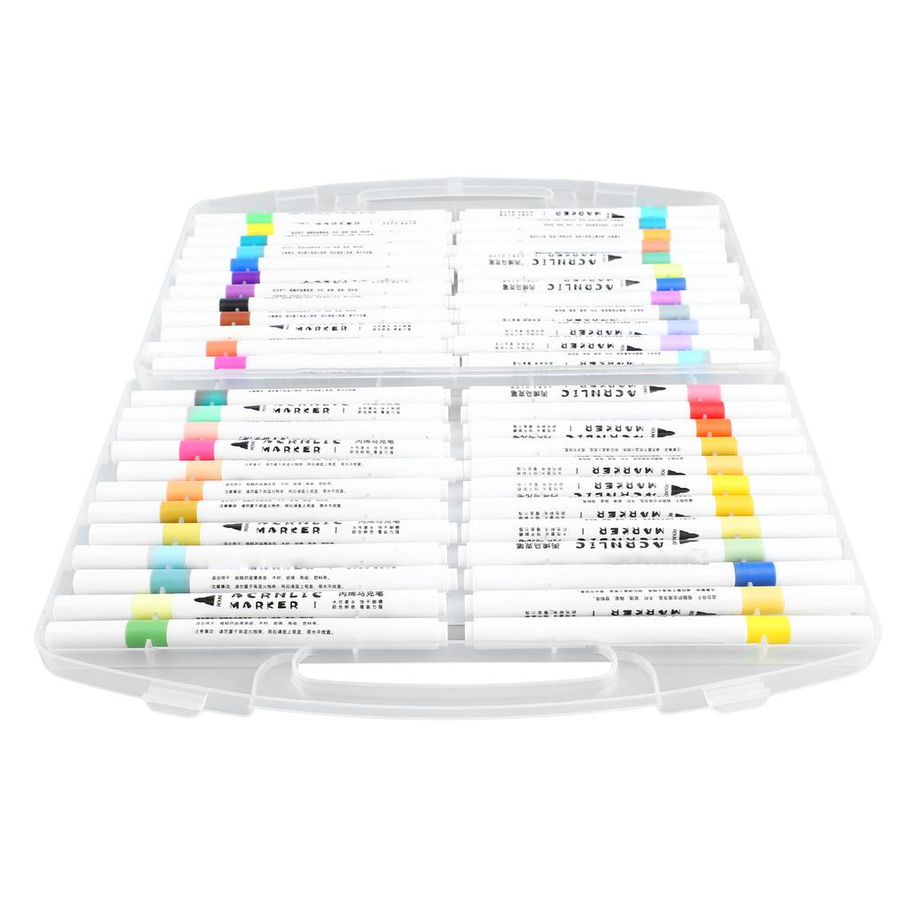 48 Colors Acrylic Paint Marker Pens Quick Drying Waterproof Paint Markers for Wood Canvas Stone
