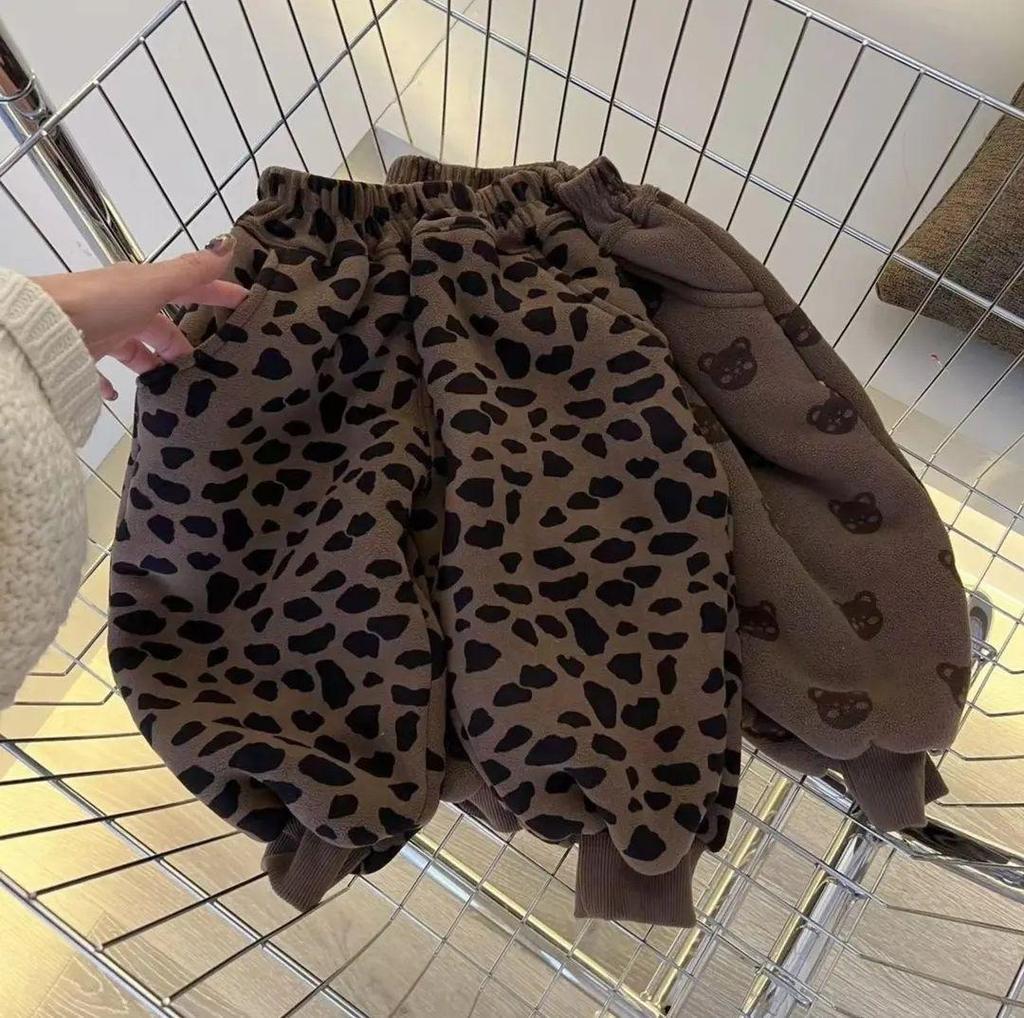 Kids' Velvet Plush Sweatpants: Warm Autumn/Winter Pants for Boys & Girls