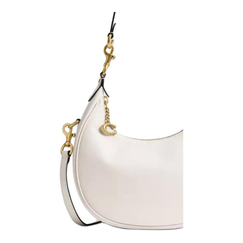 Coach JONIE 22 Gold Hardware Leather Handbag Small Women's Chalk Color