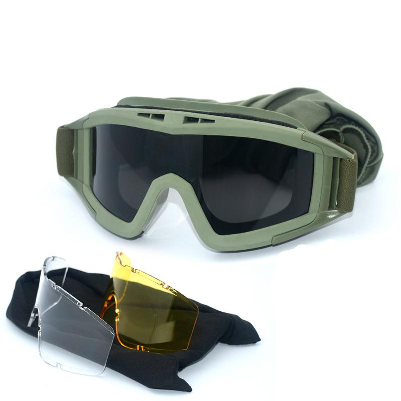 Military fan tactical goggles and sunglasses direct supply eyewear set, explosion-proof, for outdoor sports and cycling, UV protection