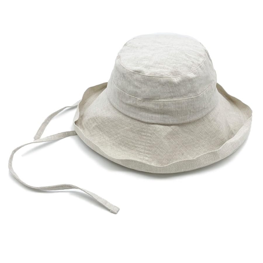 

[полкадот] Льняная шляпа Edge Up с ремешком (JP, Алфавит, L, XL, Слоновая кость)