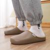 Fashion Cotton Slippers for Men Women Winter Casual Home Shoes with Fur Indoor Outdoor Waterproof Warm Plush Shoes Couple Slides
