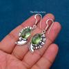 Green Amethyst Gemstone Handmade 925 Sterling Silver Jewelry Earring
