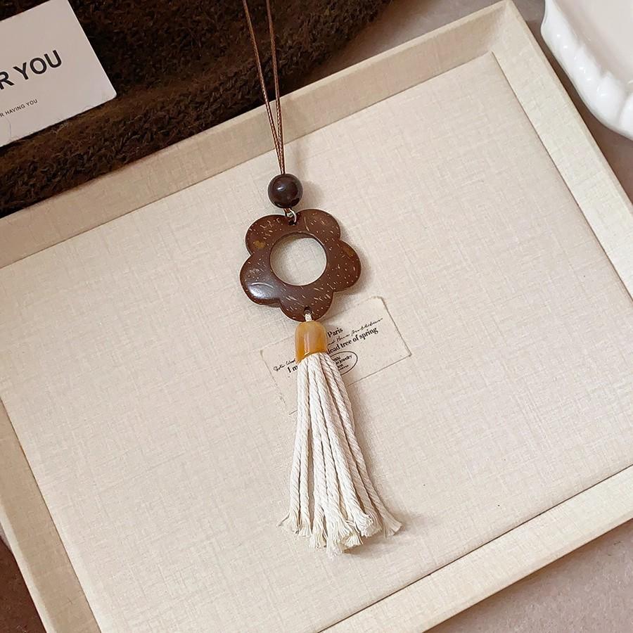 Новое китайское этническое стиль цветок ожерелье женственность длинная цепочка для свитера 100 сочетаний