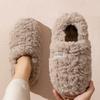 Cotton Slippers Women's Winter Style Bag Heel Home Warm and Non Slip Plush Cotton Shoes for Men Wearing Outside