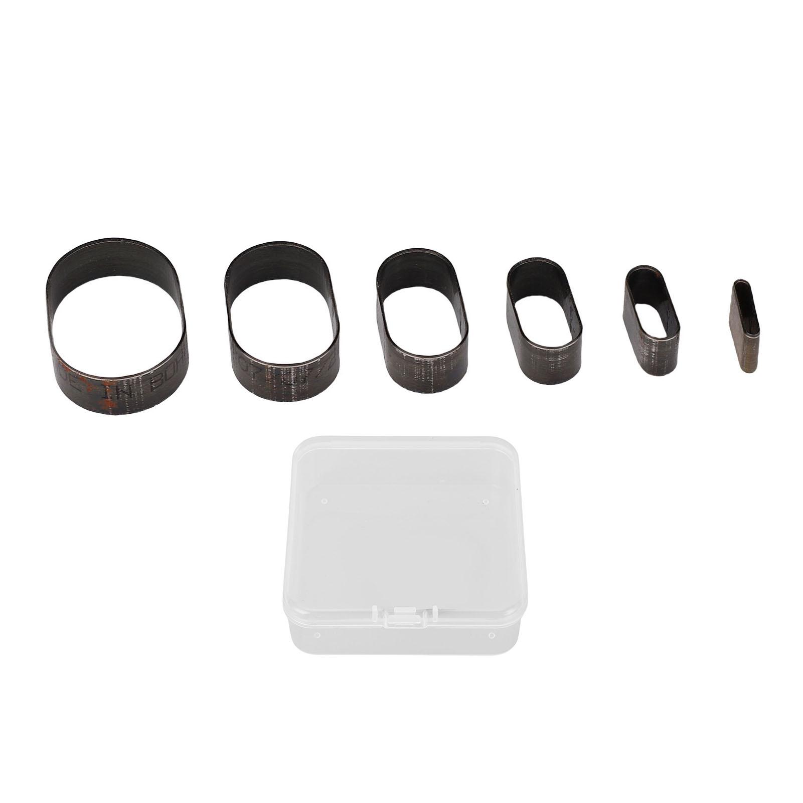 Set di utensili per tagliare la pelle, forma ovale, diametro lungo 10 mm, 13 mm, 16 mm, 19 mm, 22 mm, 25 mm, punzonatrici per fori cavi in ​​pelle