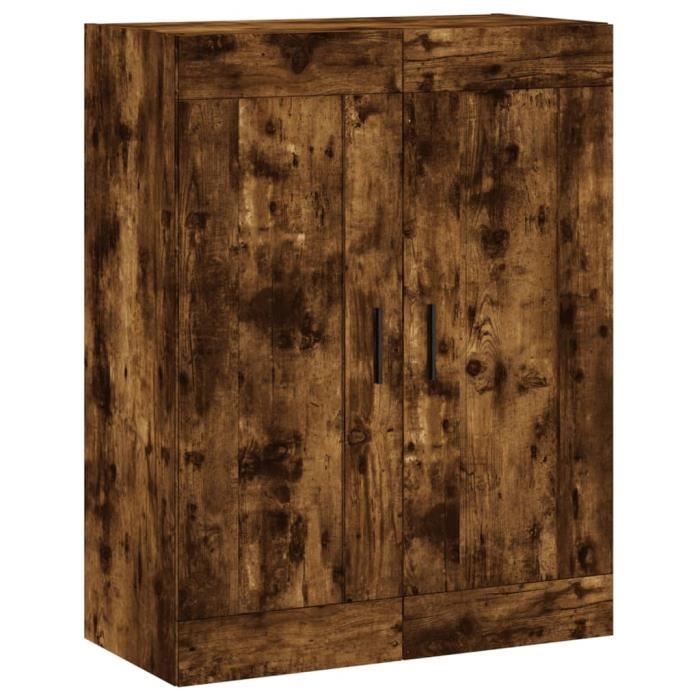 VidaXL Wall Cabinet Smoked Oak 69.5x34x90 Cm Engineered Wood 830401