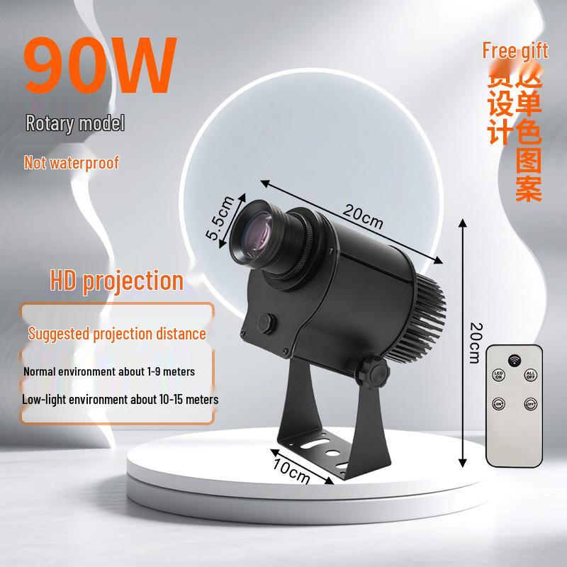 Waterproof Outdoor Logo & Text Projector Light for Shop Facades & Walls