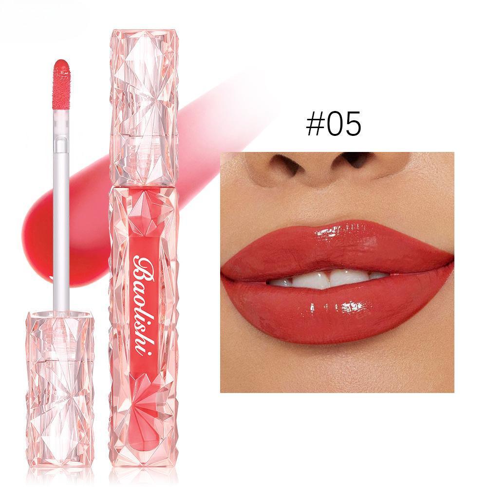 Glitzernder Lipgloss, Spiegel, Wasserglanz, Lipglasur, Antihaft-Becher, wasserdicht, perlmuttartiger, feuchtigkeitsspendender Lippenbalsam