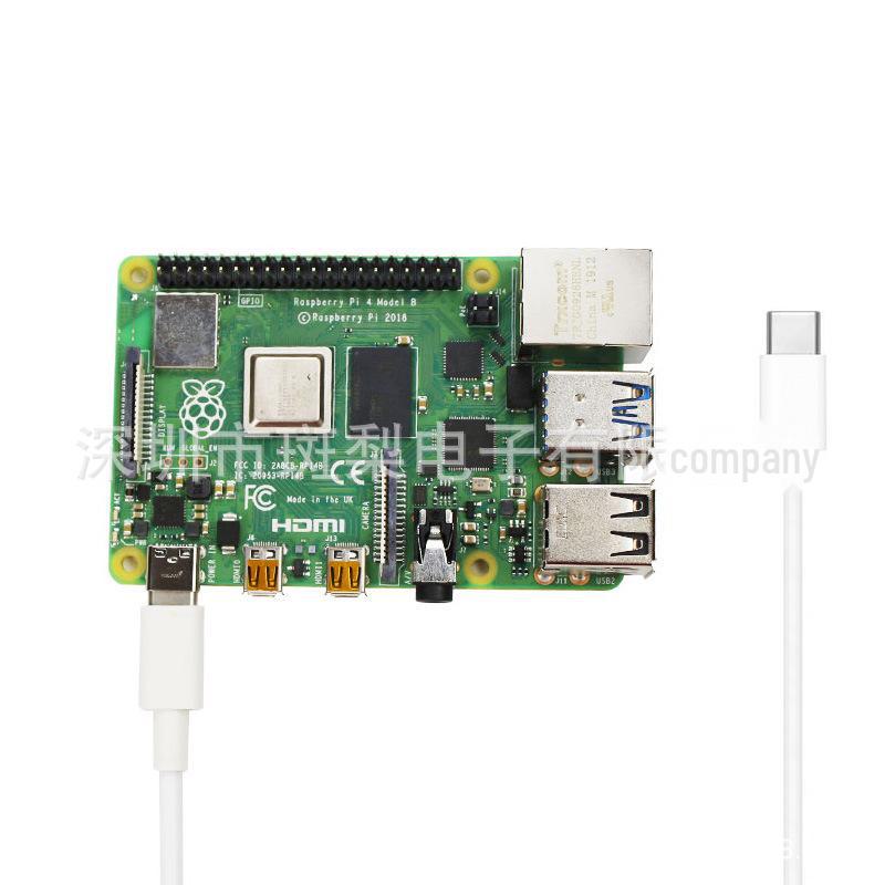 Raspberry Pi 4 B Typ-C till Typ-C Data- och PD-laddningskabel, 5V 3A, för Mobil och Surfplatta