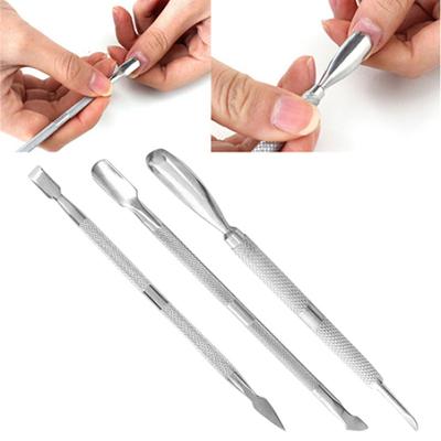 3-teiliges Edelstahl-Nagelhautwerkzeug-Löffelschieber-Entferner-Maniküre-Pediküre-Set