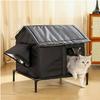 All-Season Waterproof, Cold-Resistant Outdoor Enclosed Love Heart Cat House with Free Shipping.