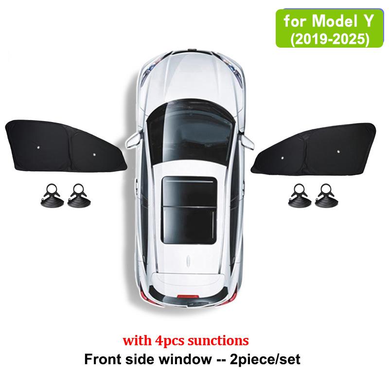 For Tesla Model Y 2025 Sun Roof Shade Model 3 Highland 2024 Glass Roof Sunshade Front Rear Window Windshield Privacy Cover Kids