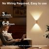 3 Color Light PIR Motion Sensor Wall Lamp Dual Up Down Lighting Sconce Light  Ndoor Use