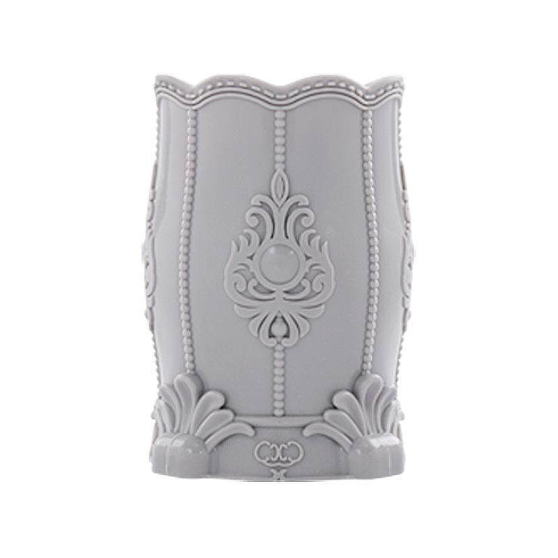Pencil Holder Organizer Plastic Cosmetic Makeup Brush Desktop Pen Holder Stand Jewelry Storage Box White Pink Pen Pot Stationery