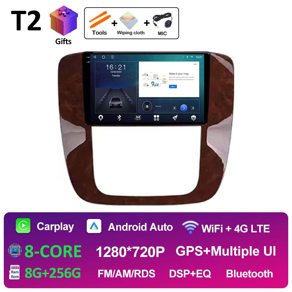 Android 14 For GMC Yukon Chevrolet Tahoe Suburban 2008 2009 2010 2011 2012 Wireless Carplay DSP Stereo Android OS BT Accessories