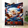 One Piece Luffy Gear 5 Anime Design Blanket Flannel Blanket for Bedroom, Living Room, Sofa, and Nap Sofas