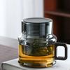 Heat-Resistant Tea Water Separation Glass Tea Cup With Filter Wooden Handle Lid Brewing Flower Tea Cup Tea Maker