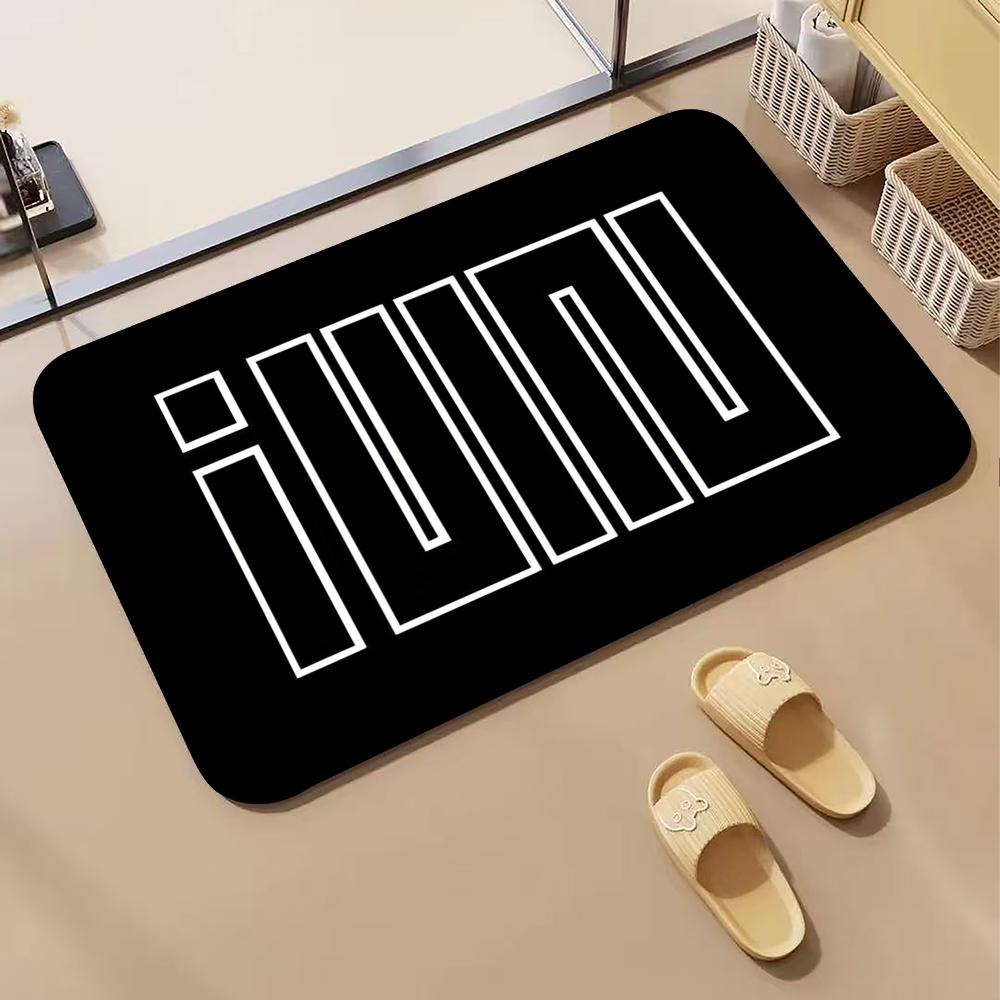 Music I-I-DLE Floor Mat Diatomite Bath Mat, Quick Dry Absorbent Non-Slip Door Mat