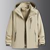 Men's Plus Size 3-in-1 Outdoor Jacket with Removable Liner & Hood for Autumn/Winter