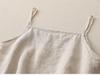 Plus Size Women's Cotton Linen Spaghetti Strap Tank Top: Lightweight Sleeveless Summer Outerwear & Base Layer