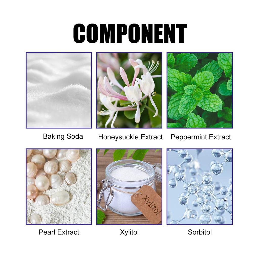 Eelhoe Whitening Tooth Powder Clean Stains Teeth Whitening Bleaching Powder Toothpaste Oral Cleaning Plaque Stains Oral Care