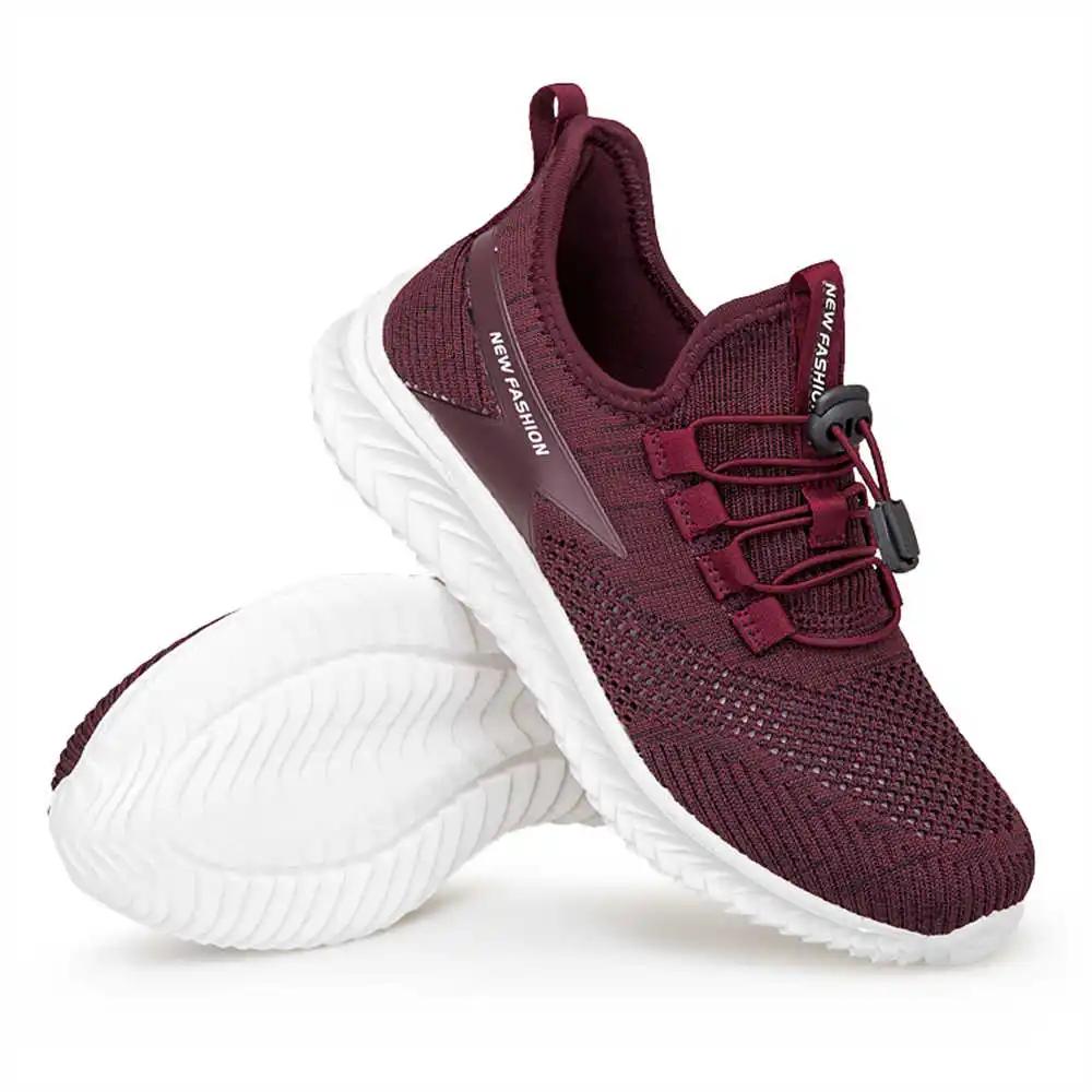 Knitted Round Toe White Woman Sneakers Oxford Women's Heel Shoes Heels Shoes Sport Functional Tene Models Tenni Shooes