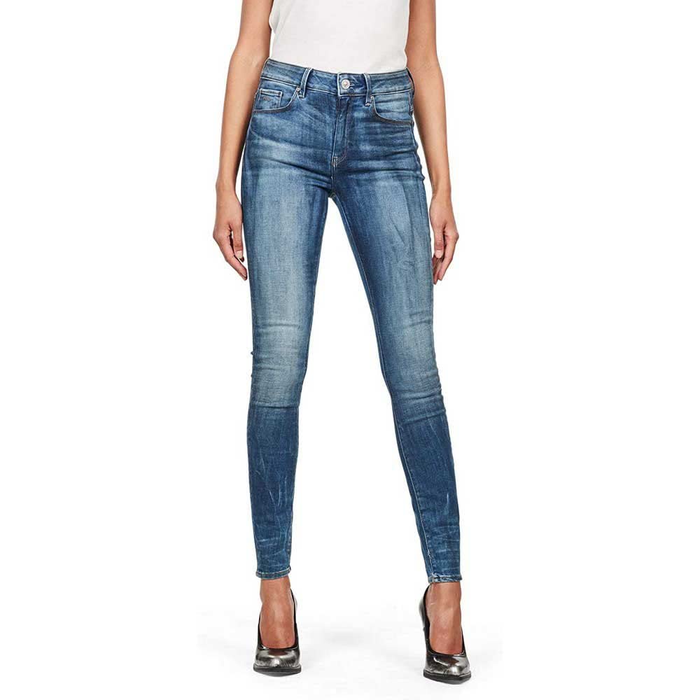 Женские джинсы G-Star RAW 3301 High Skinny Stretch синие D05175-9136-071-W27/L32