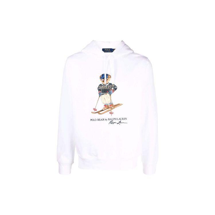 

Polo Ralph Lauren Solid Riding Bear Hoodie Мужские толстовки с капюшоном белого цвета 710853309-006 M