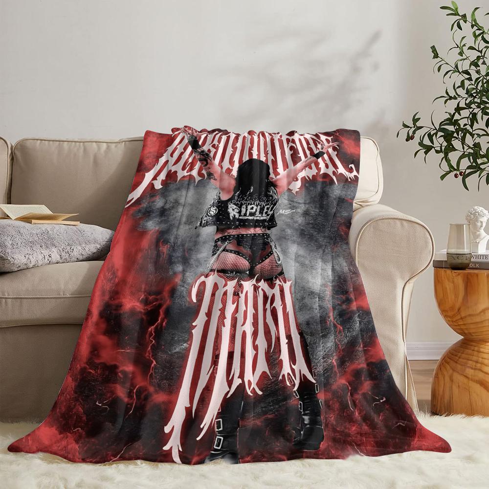 R-rhea Ripley Throw Soft Flannel Throw Summer Blanket Lightweight Cozy Nap Blanket for Sofa Bed Travel