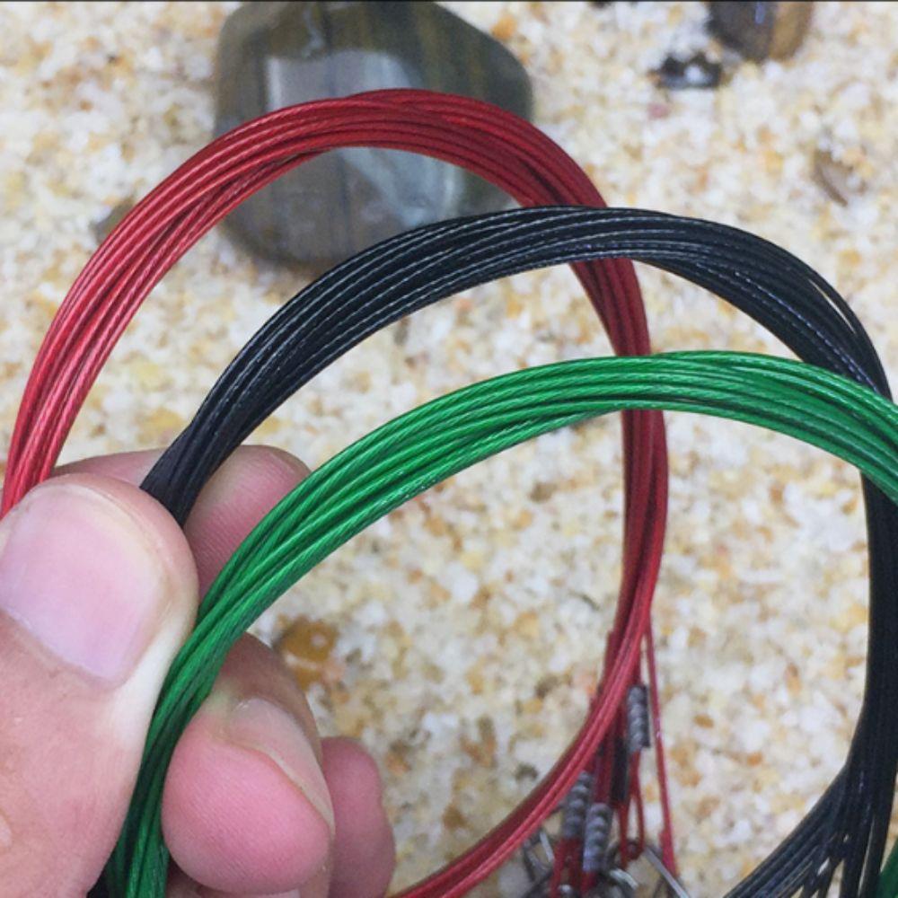 10pcs 50cm Sea Fishing Steel Wire 1mm Diameter Lure Fishing-line Fishing Leader Line Outdoor