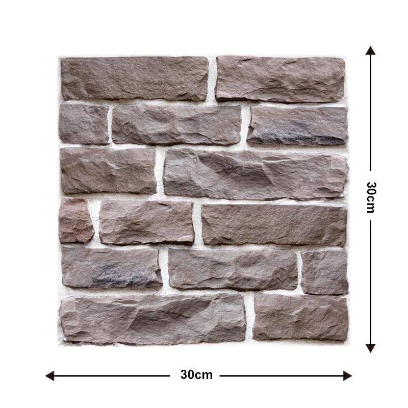 10pcs 3D Peel and Stick Wallpaper,Faux Stone Tiles Stickers,Self-Adhesive Brick Grain Wall Paste,for TV Background Home Decor